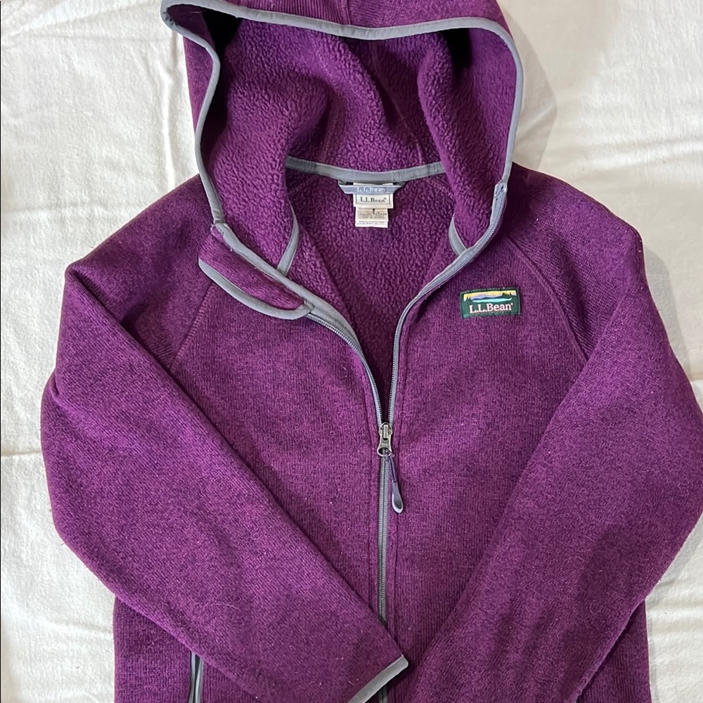 L.L. Bean womens Purple Fleece Jacket